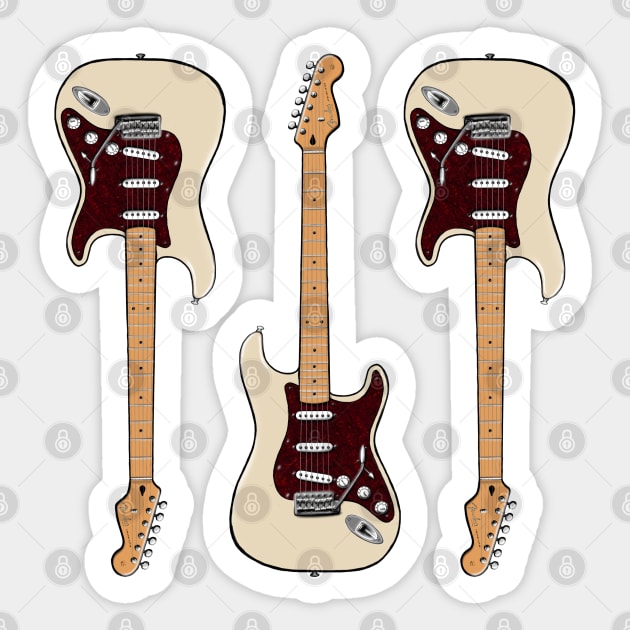 Triple Olympic Pearl Stratocaster Sticker by saintchristopher